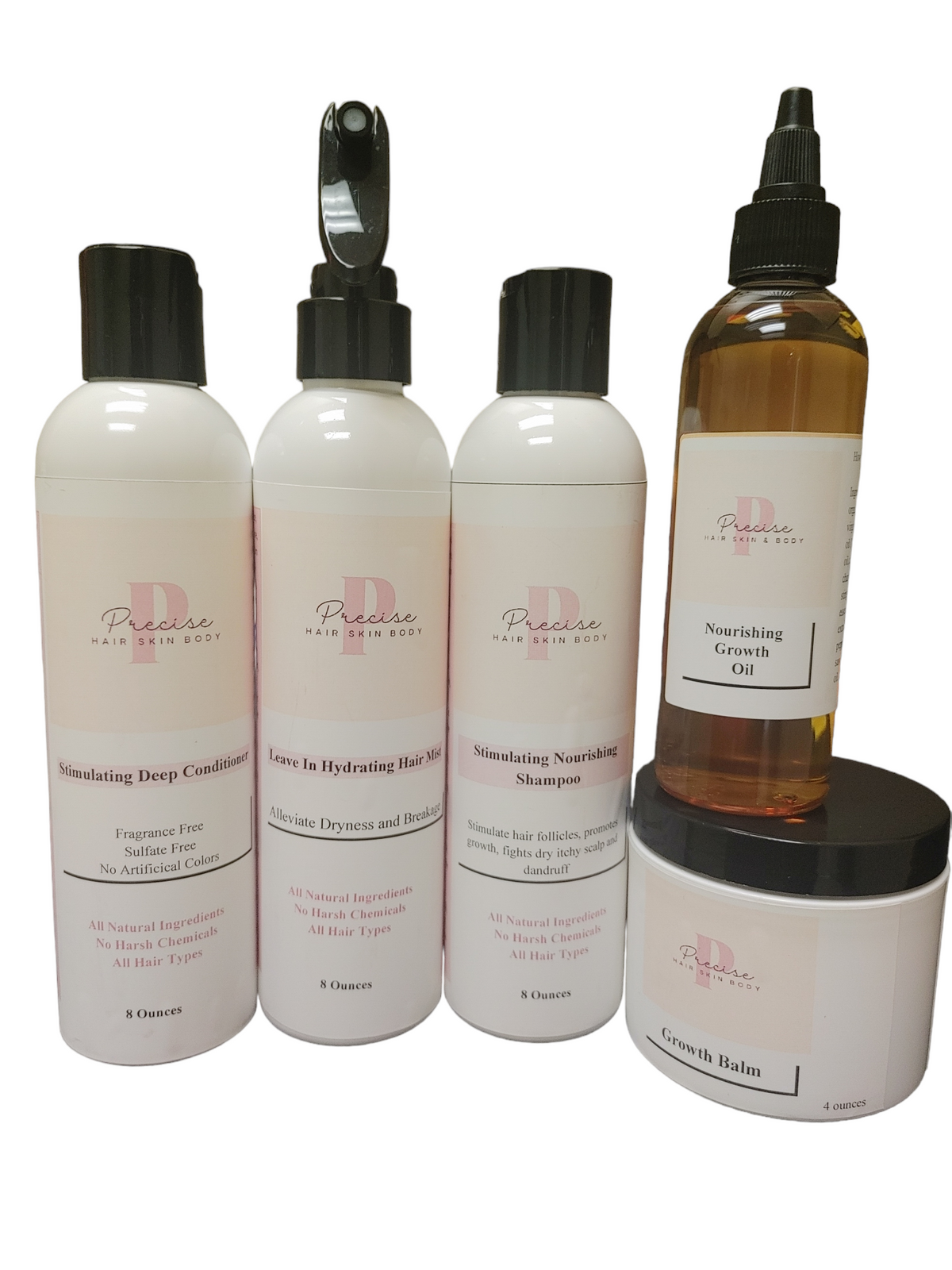 Stimulating Shampoo, Conditioner, Hair Mist, Oil, Balm and Cream Combo